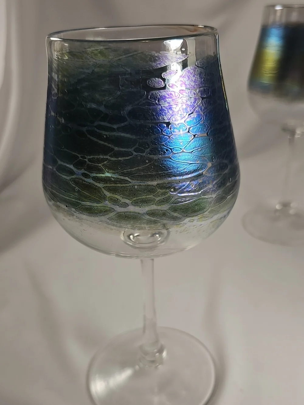 High Tide Drinkware - Art Glass Designed & Signed by Romeo Glass - Set of 2